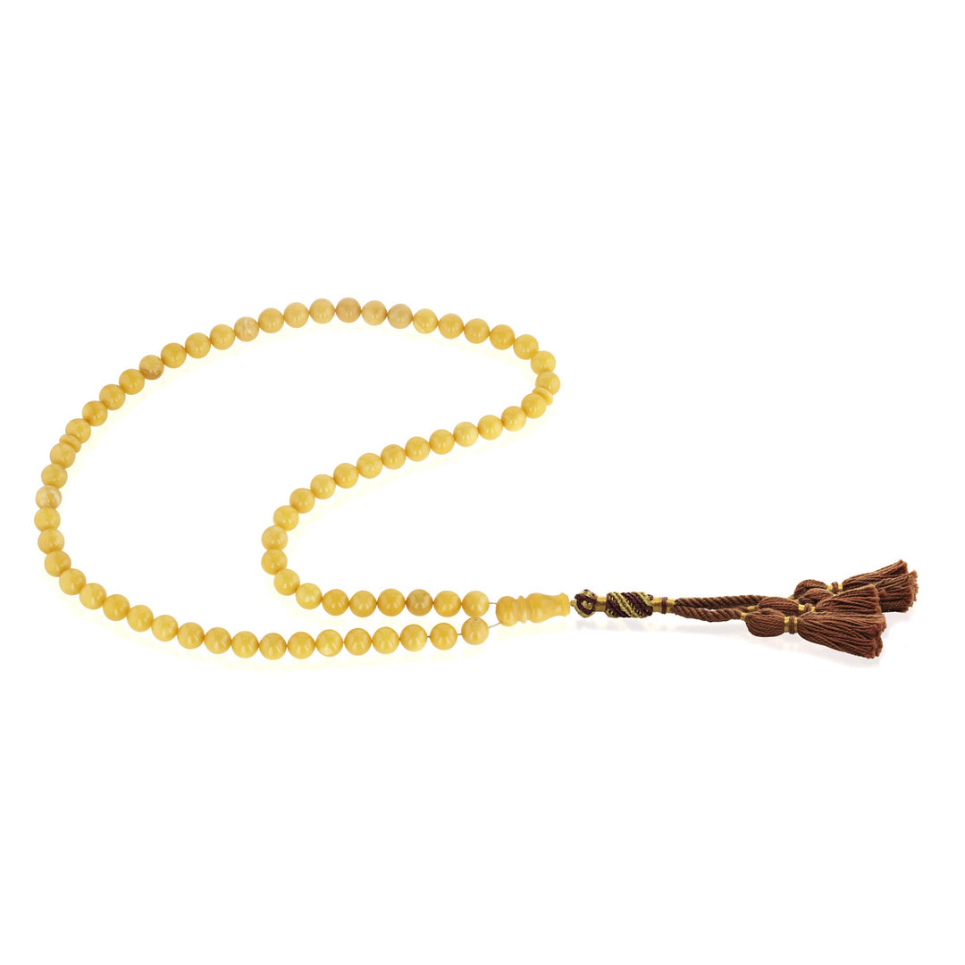 Baltic Antique Amber 66 Beads Rosary Round Cut