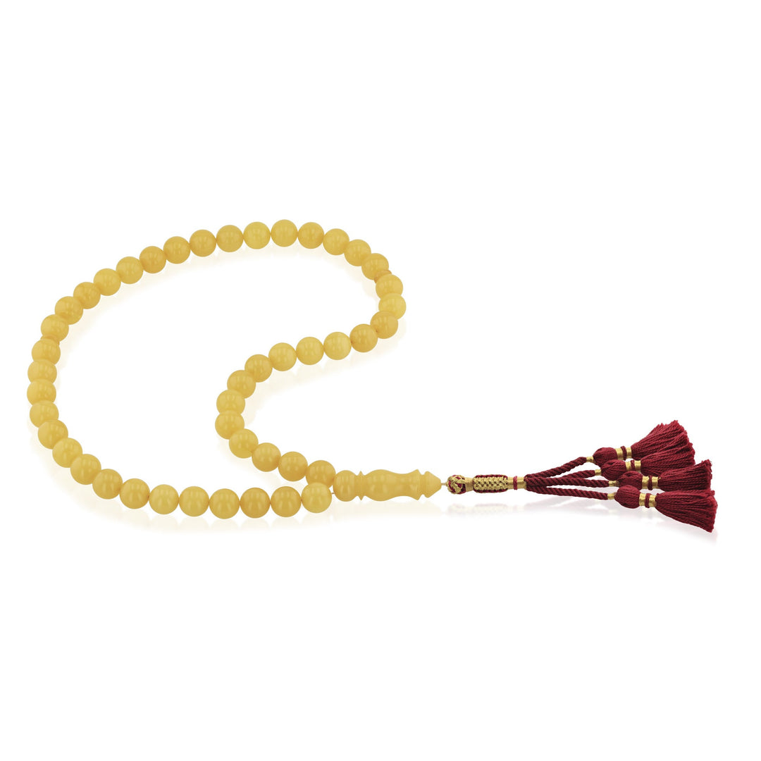 Baltic Antique Amber 45 Beads Rosary Round Cut