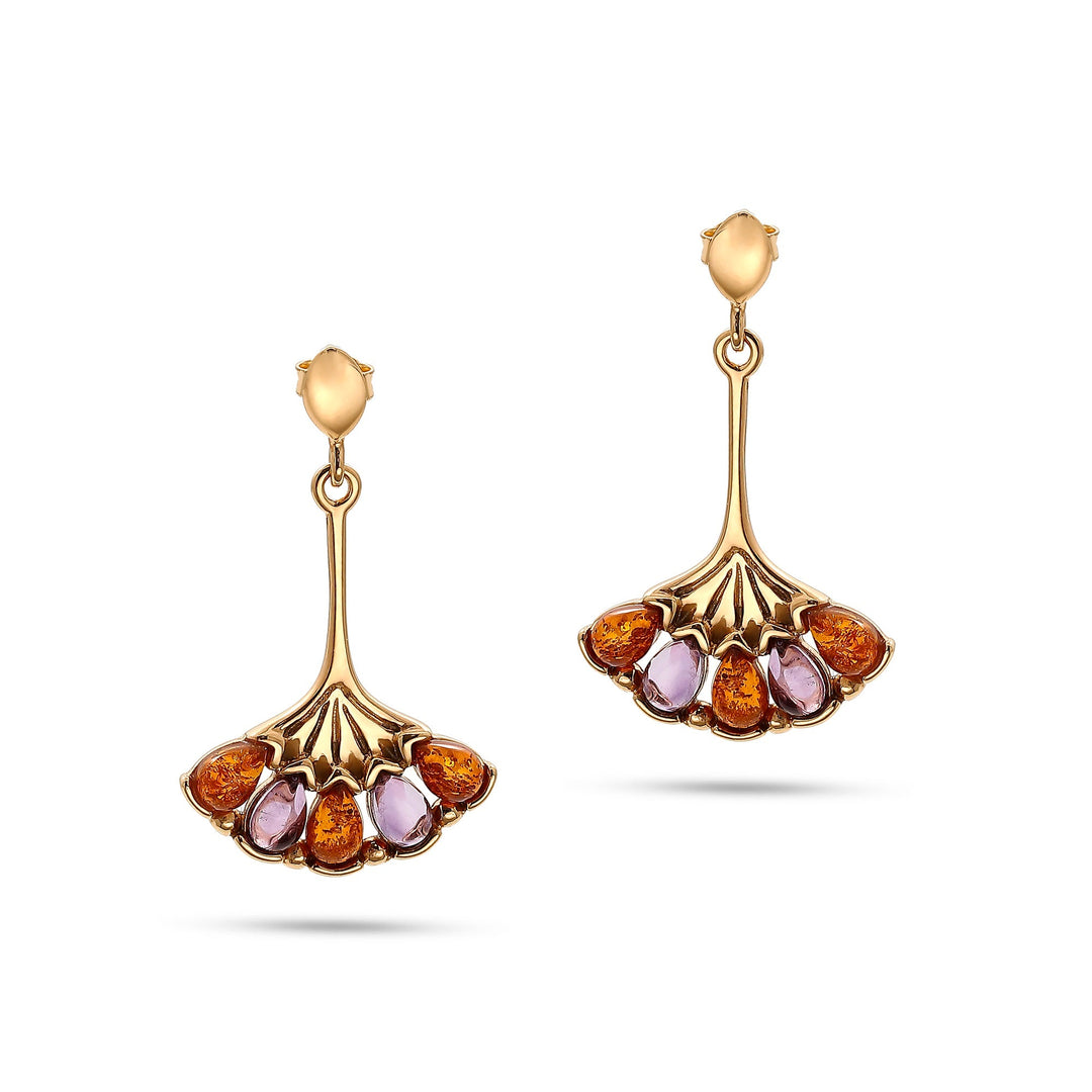 Harlequin Fan Earrings