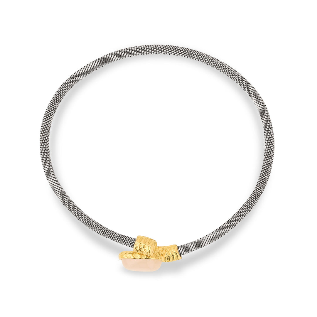 Wrapped Cuff Quartz Bracelet
