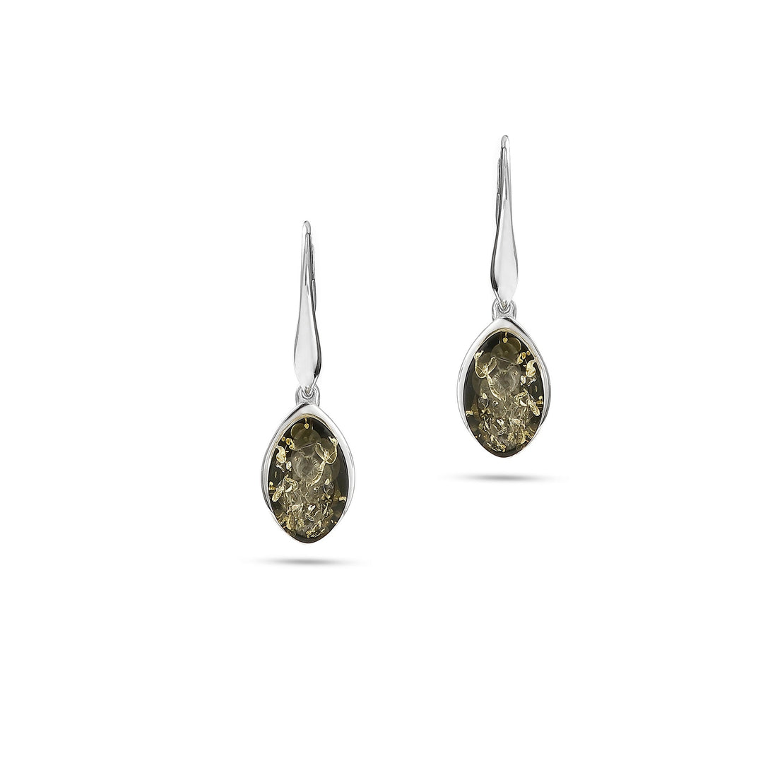Pure Green Amber Earrings