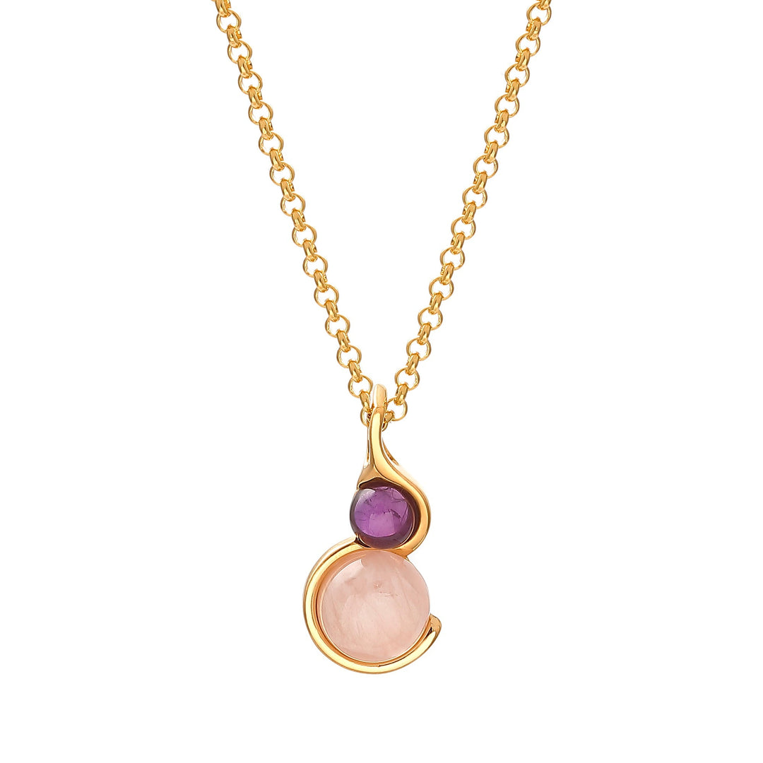 Duo Twist Pink Pendant