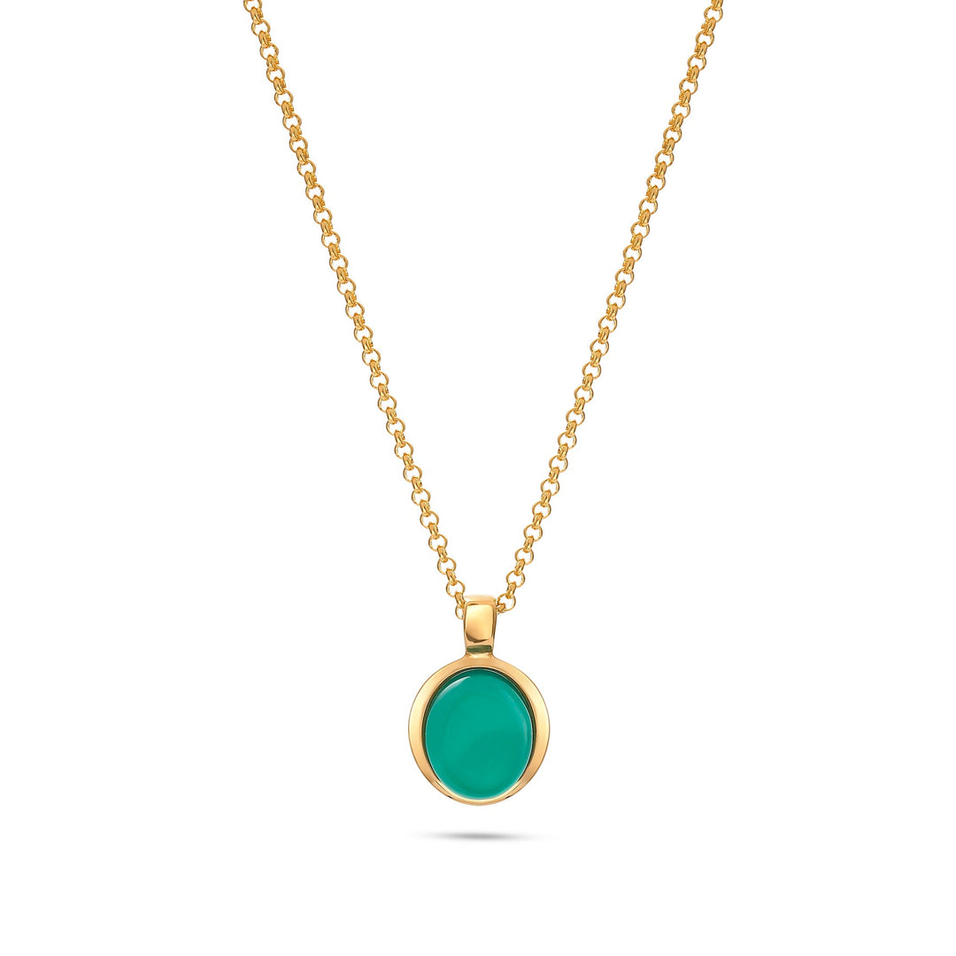 Agate Green Medallion Pendant