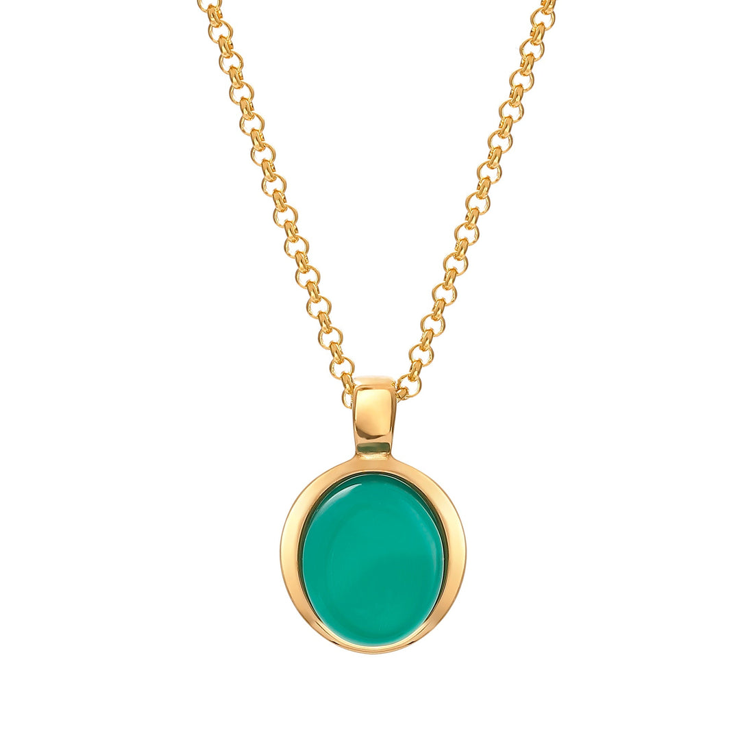 Agate Green Medallion Pendant