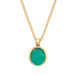 Load image into Gallery viewer, Agate Green Medallion Pendant