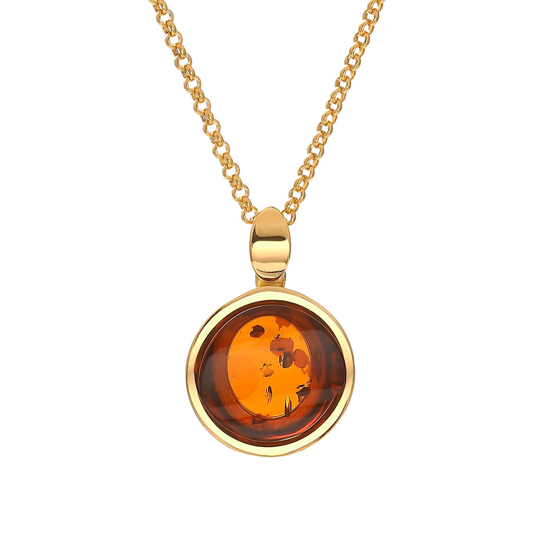 Amber Medallion Pendant