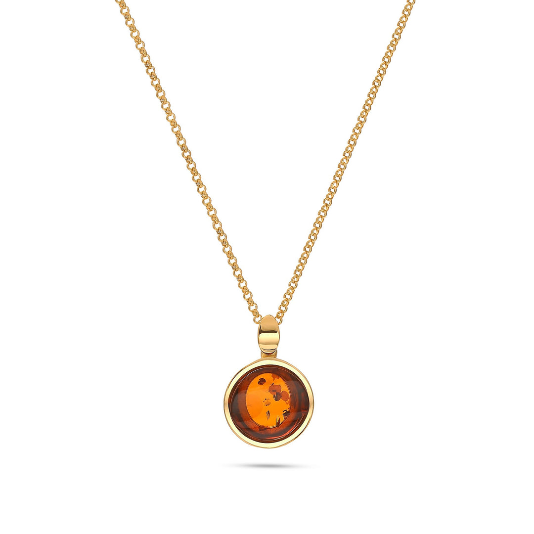 Amber Medallion Pendant