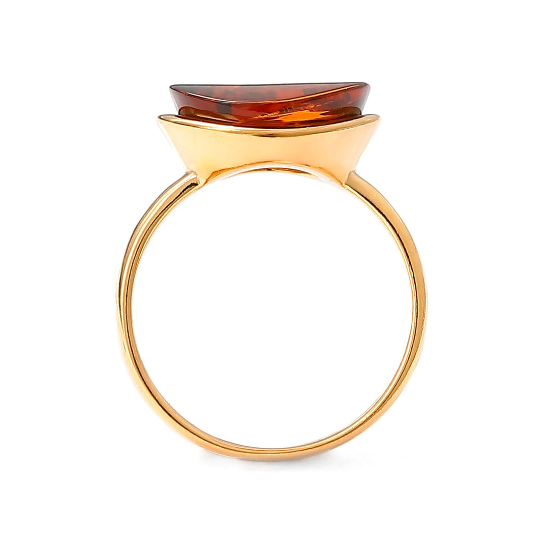 Amber Medallion Ring