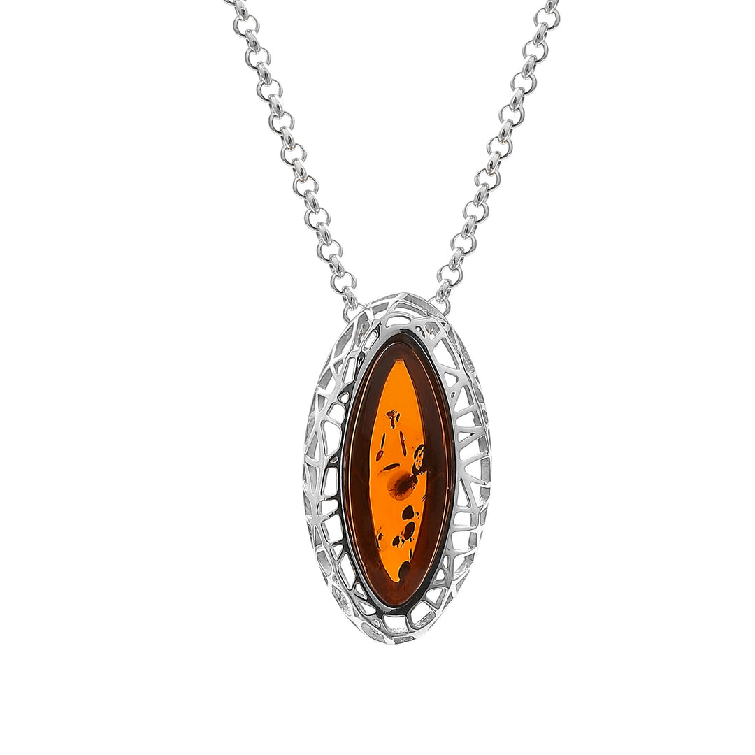 Web of Amber Pendant