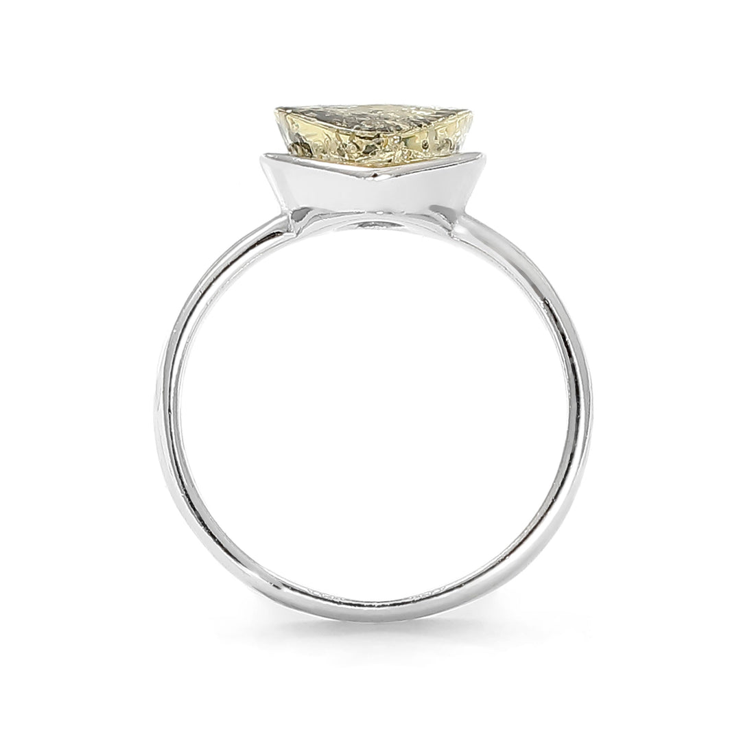 Pure Green Amber Ring