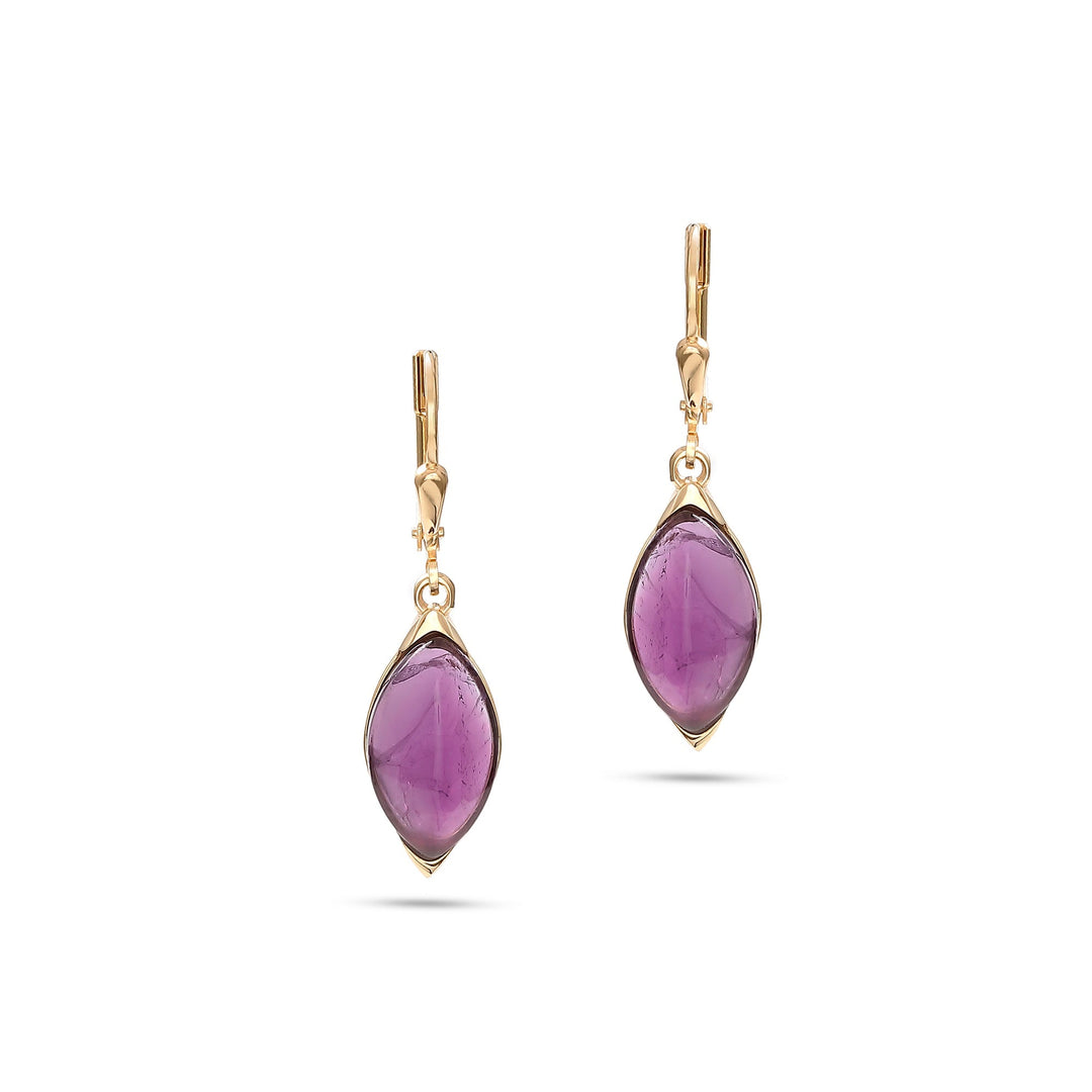 Purple River Drop Cut Earrings