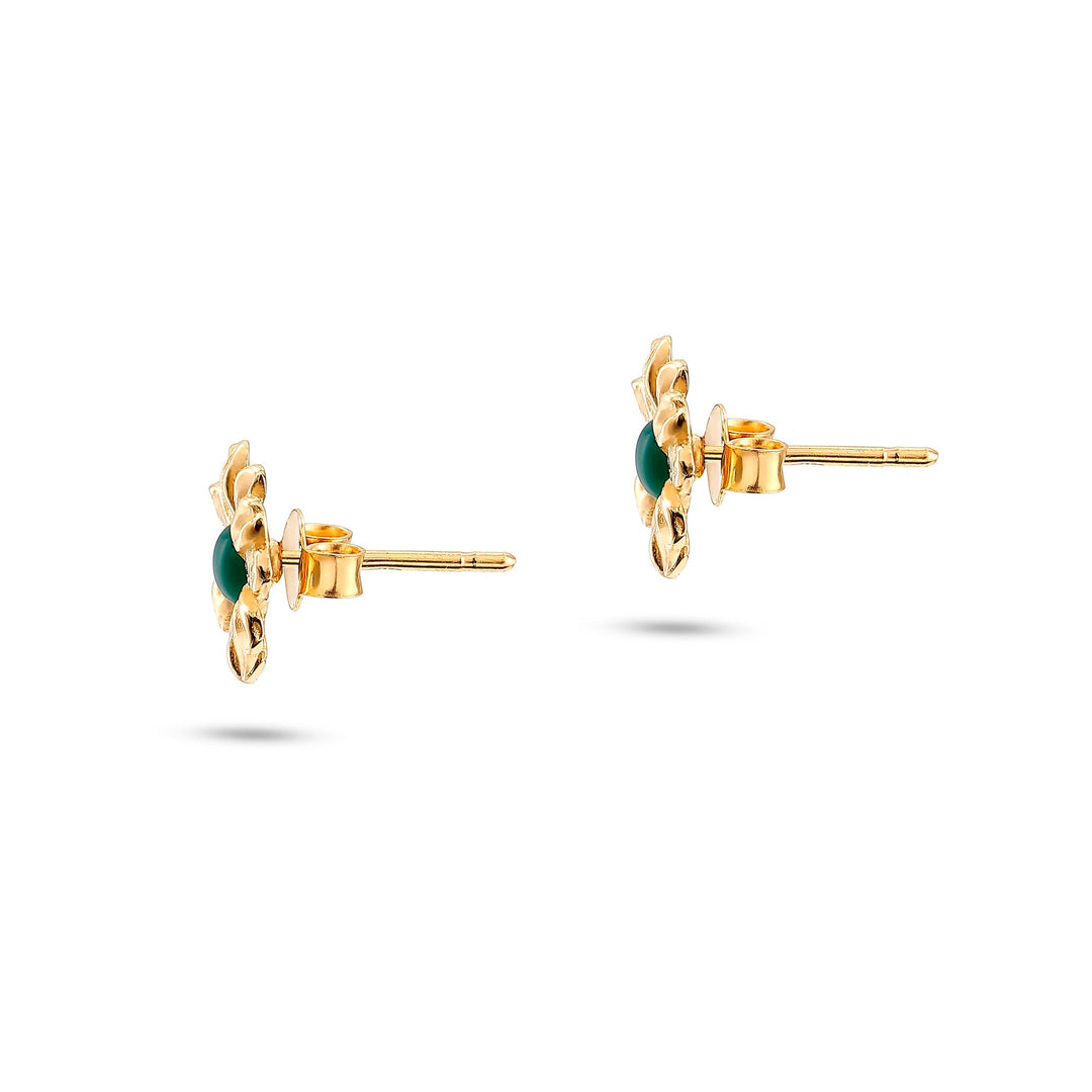 Lakspur Green Agate Earrings