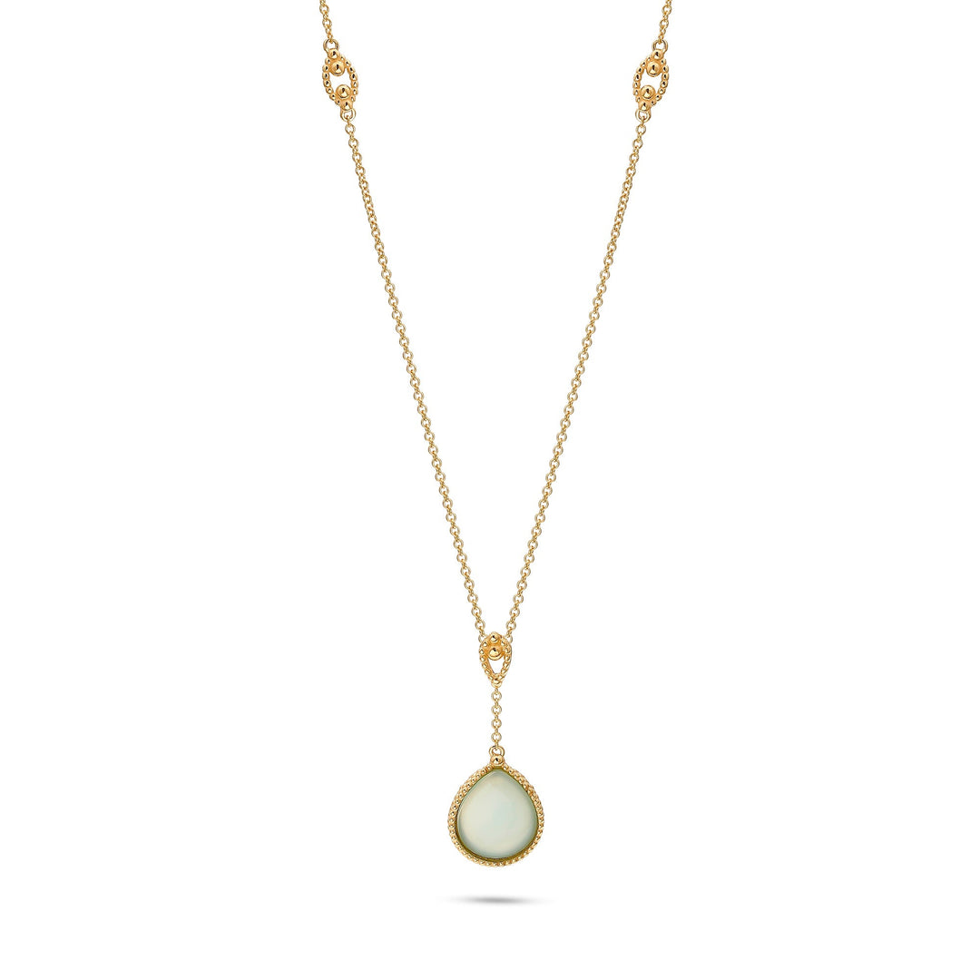 Linked Green Agate Necklace
