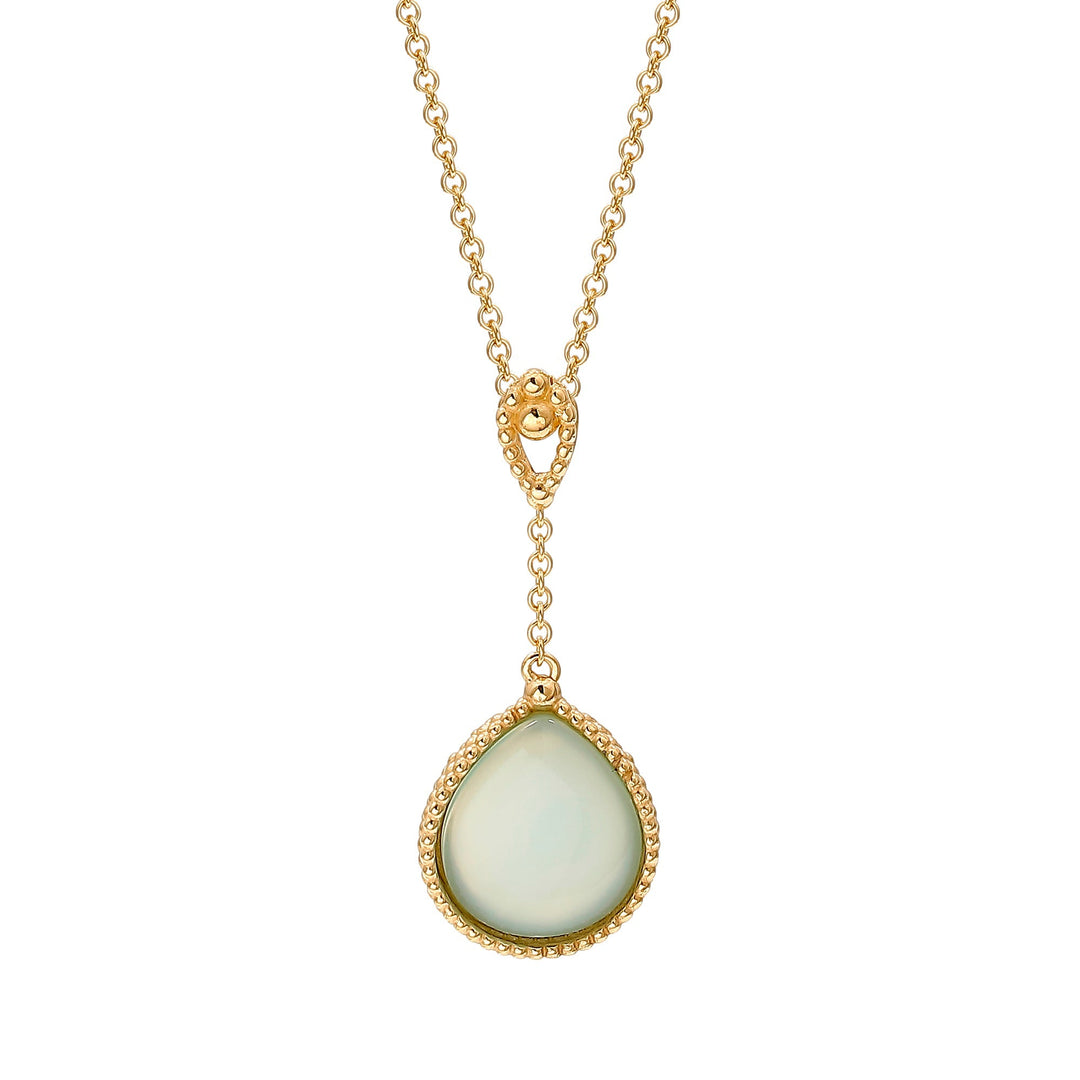 Linked Green Agate Necklace