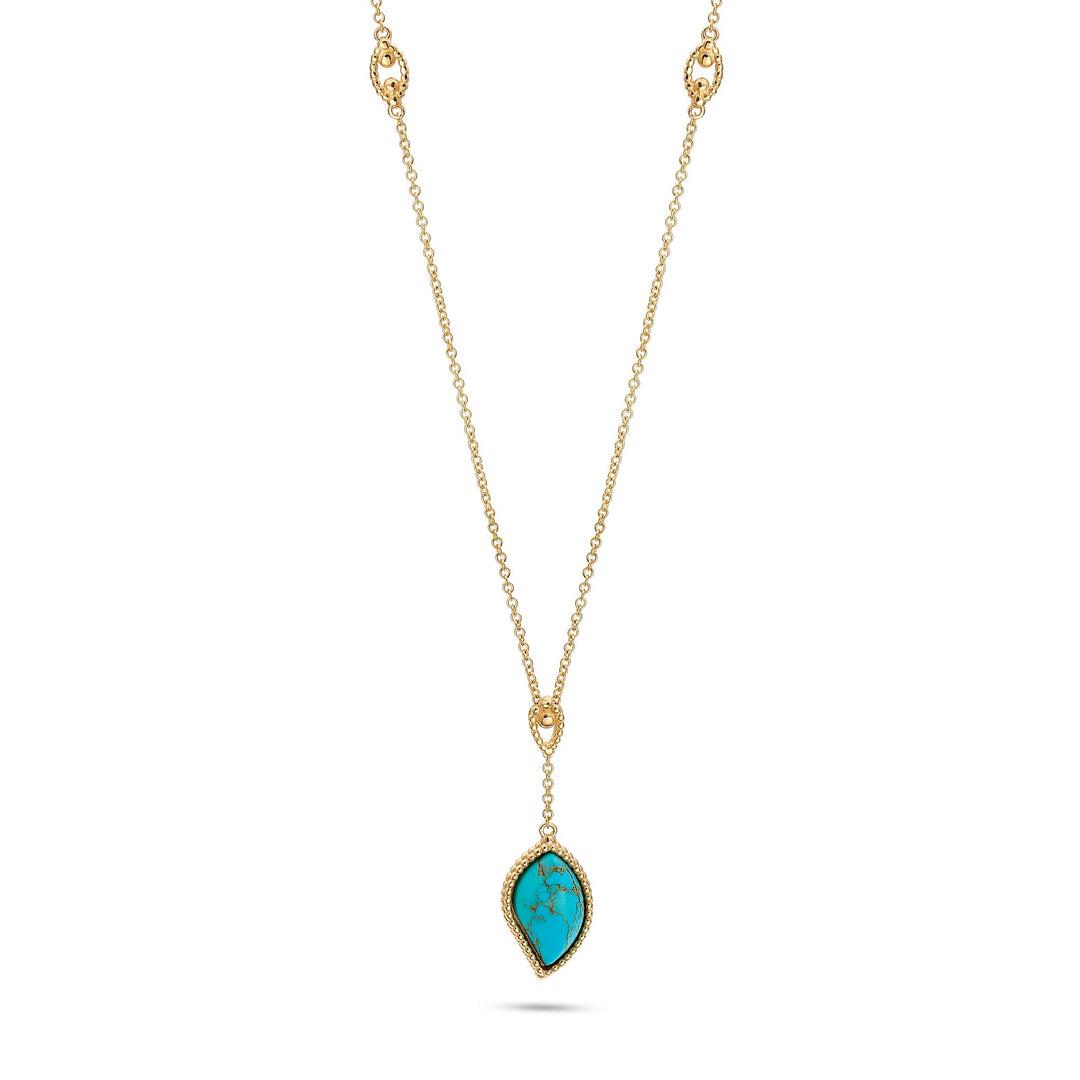 Turquoise Leaf Necklace