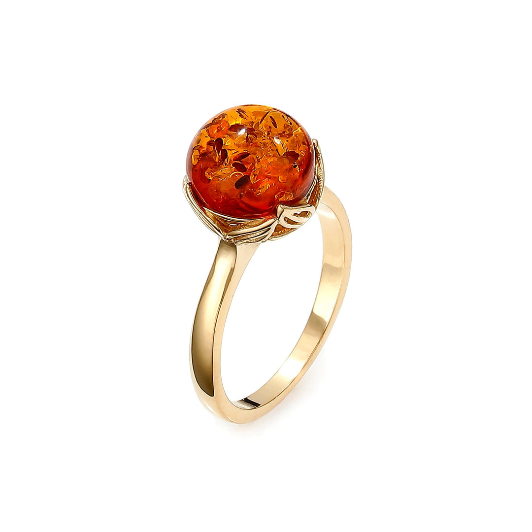 Amber Honey Nest Ring