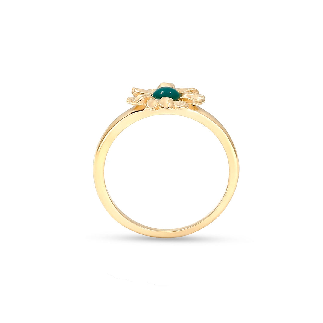 Lakspur Green Agate Ring
