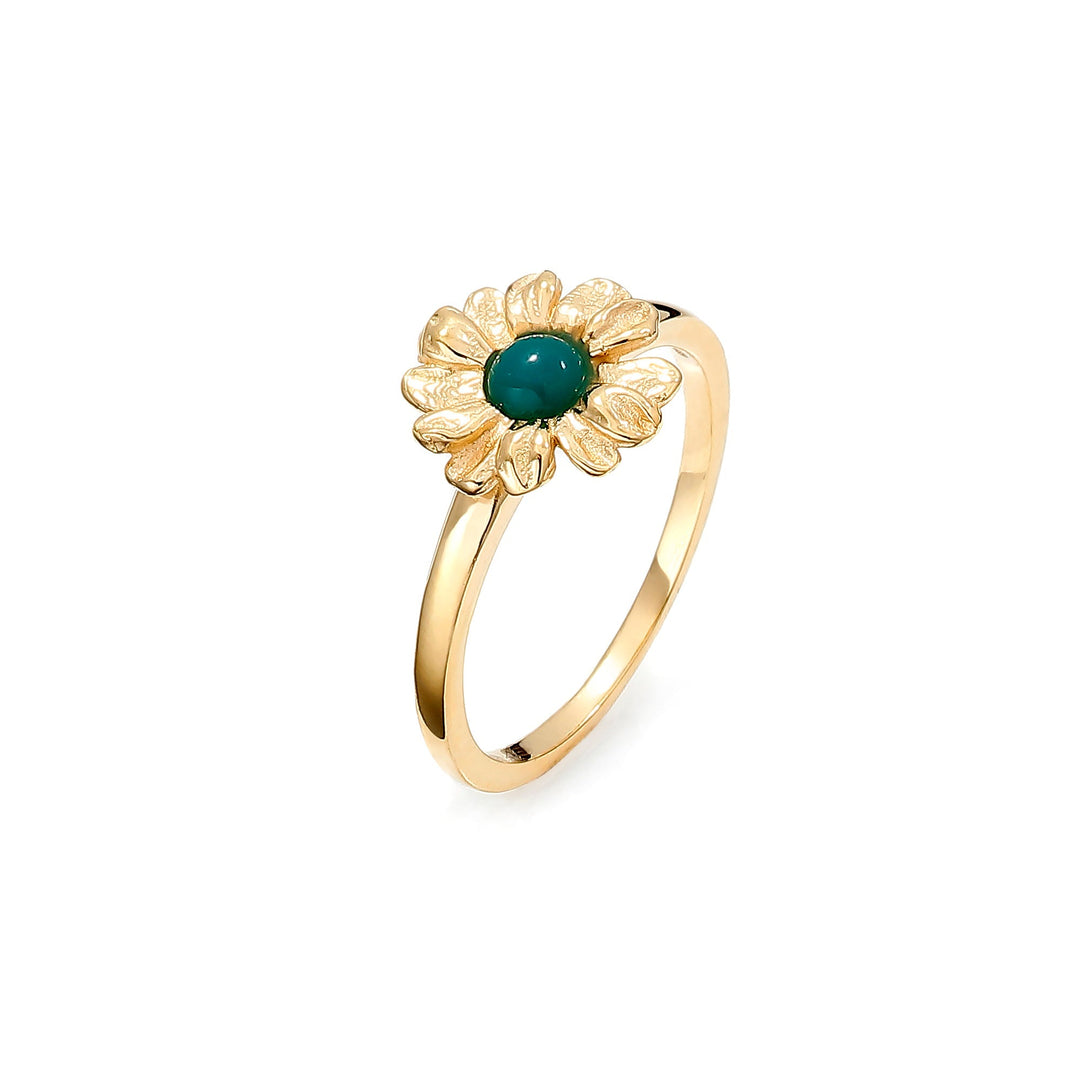 Lakspur Green Agate Ring