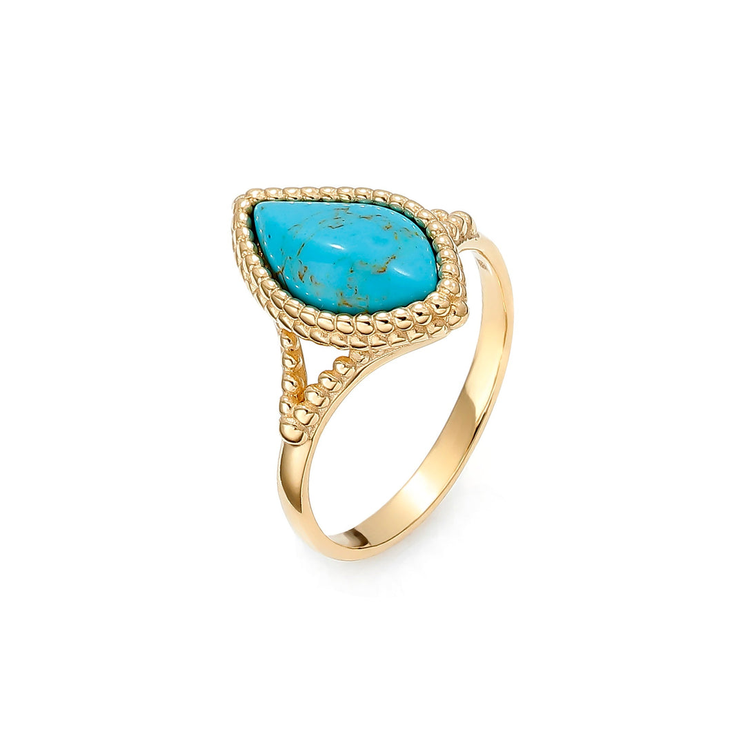 Turquoise Leaf Ring