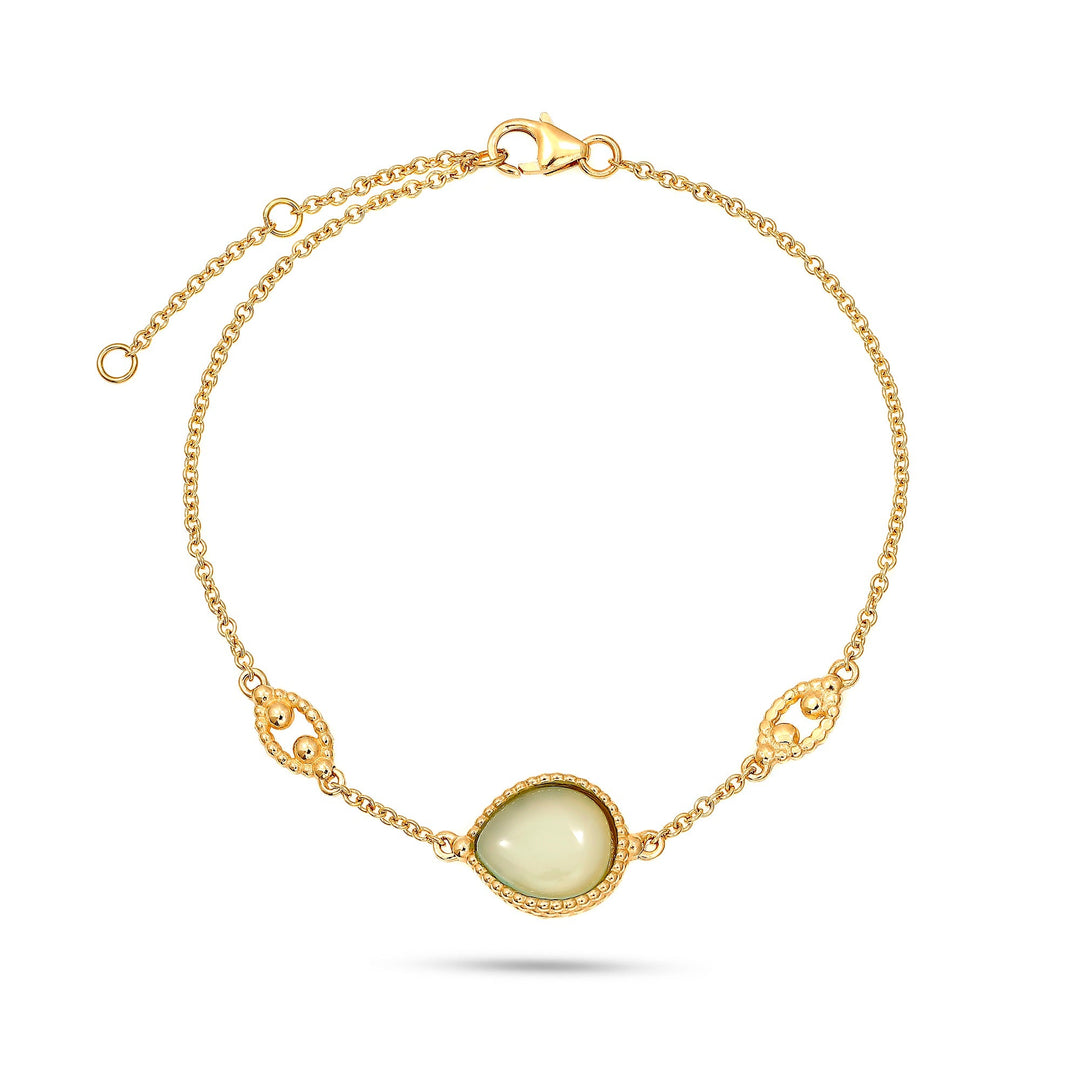 Linked Green Agate Bracelet