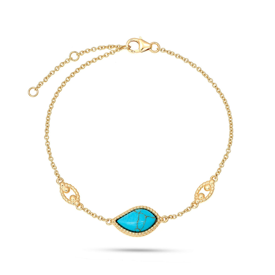 Turquoise Leaf Bracelet