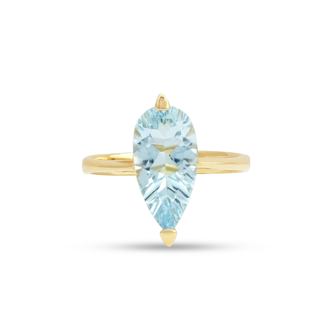 Glacier Drop Cut Blue Ring