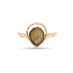 Load image into Gallery viewer, Morning Dew Hazy Grey Drop Ring