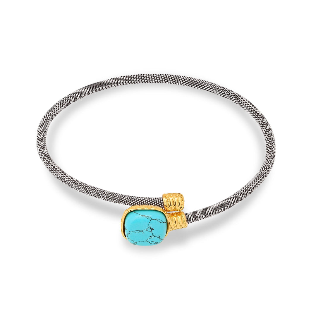 Wrapped Cuff Turquoise Bracelet