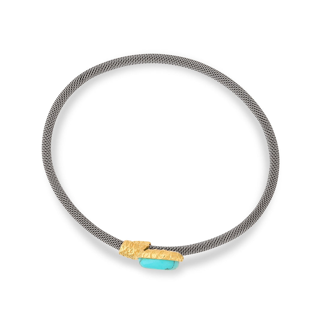 Wrapped Cuff Turquoise Bracelet