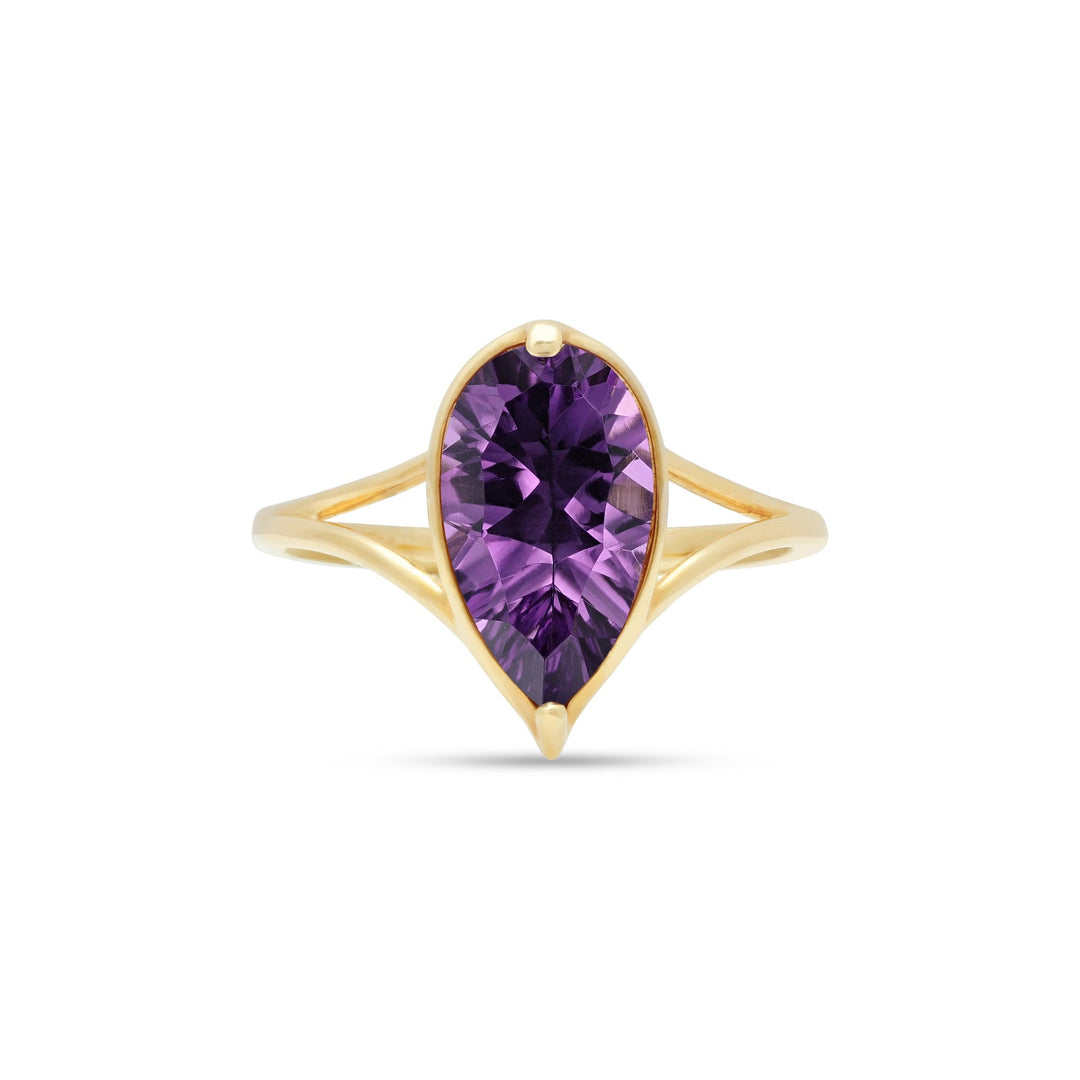 Purple Ice Drop Cut Ring