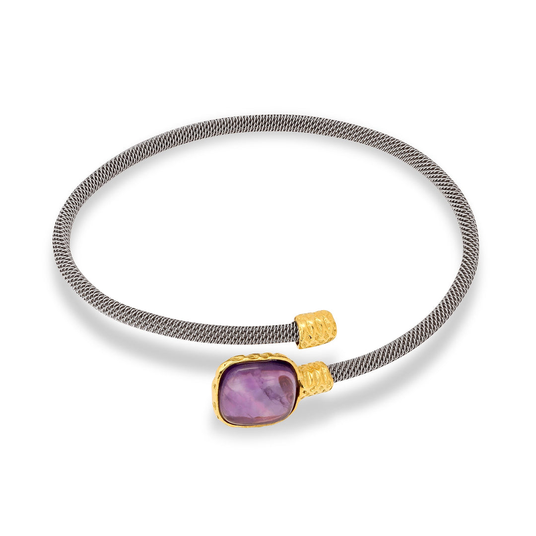 Wrapped Cuff Amethyst Bracelet