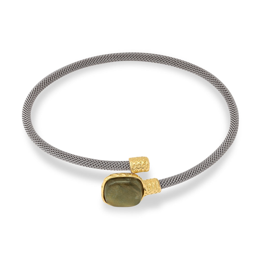 Wrapped Cuff Labradorite Bracelet