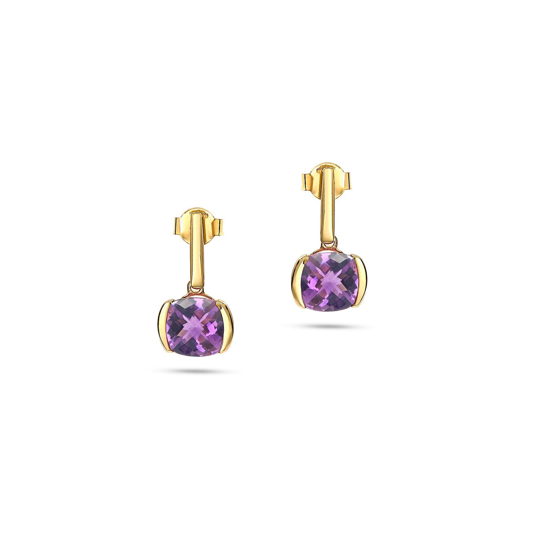 Purple Ice Cushion Earrings