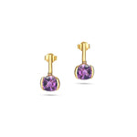Load image into Gallery viewer, Purple Ice Cushion Earrings