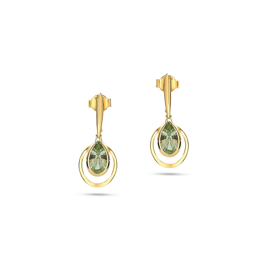 Frost Bell Green Earrings
