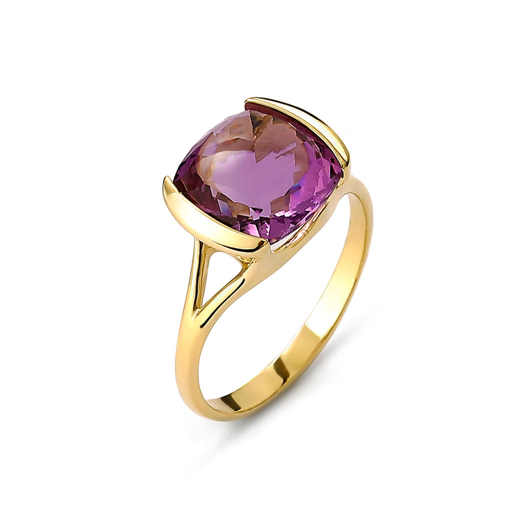 Purple Ice Cushion Ring