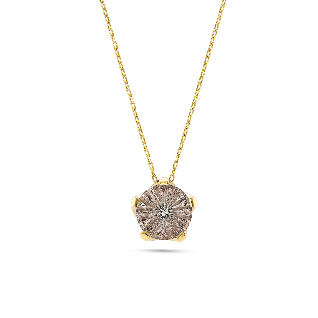 Hazy Ice Round Cut Pendant