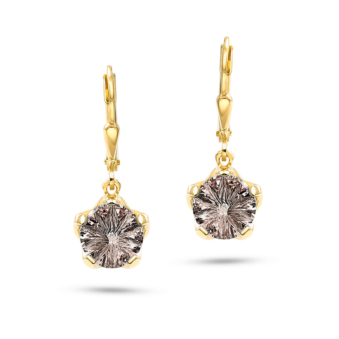 Hazy Ice Round Cut Earring
