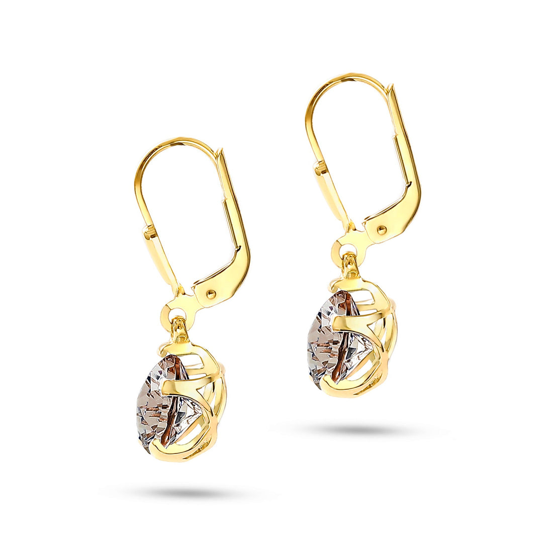 Hazy Ice Round Cut Earring