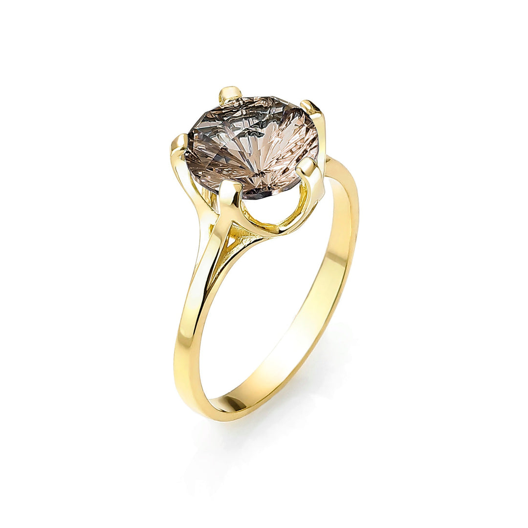 Hazy Ice Round Cut Ring