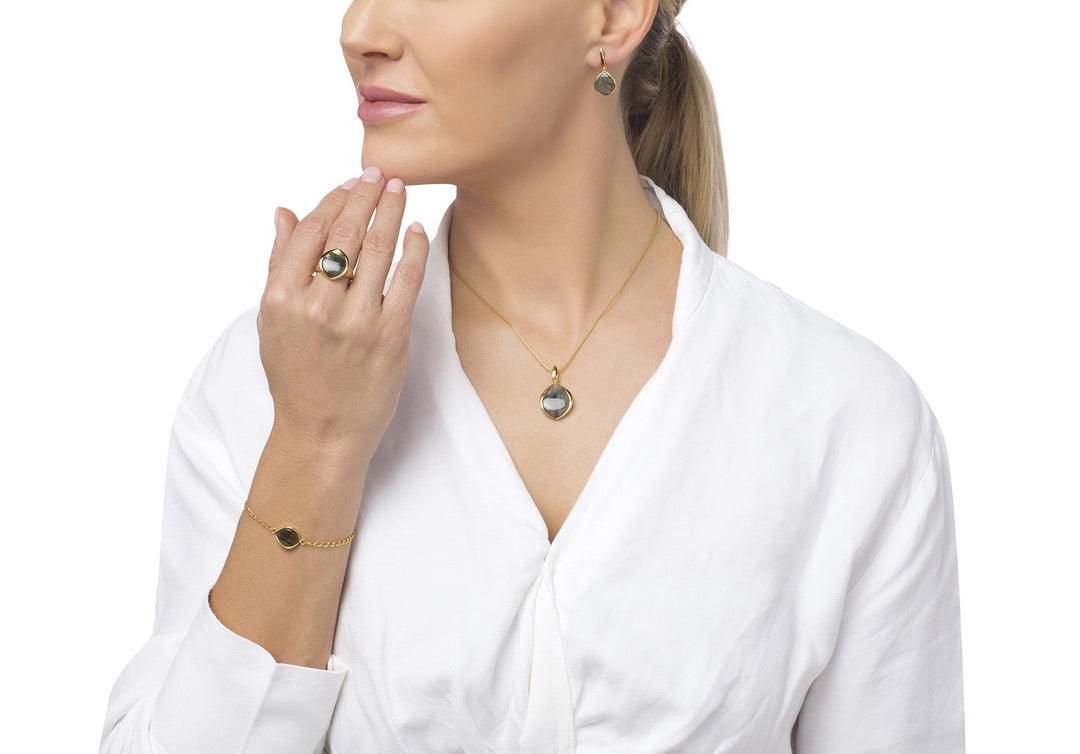 Falcon Eye Hazy Grey Earrings