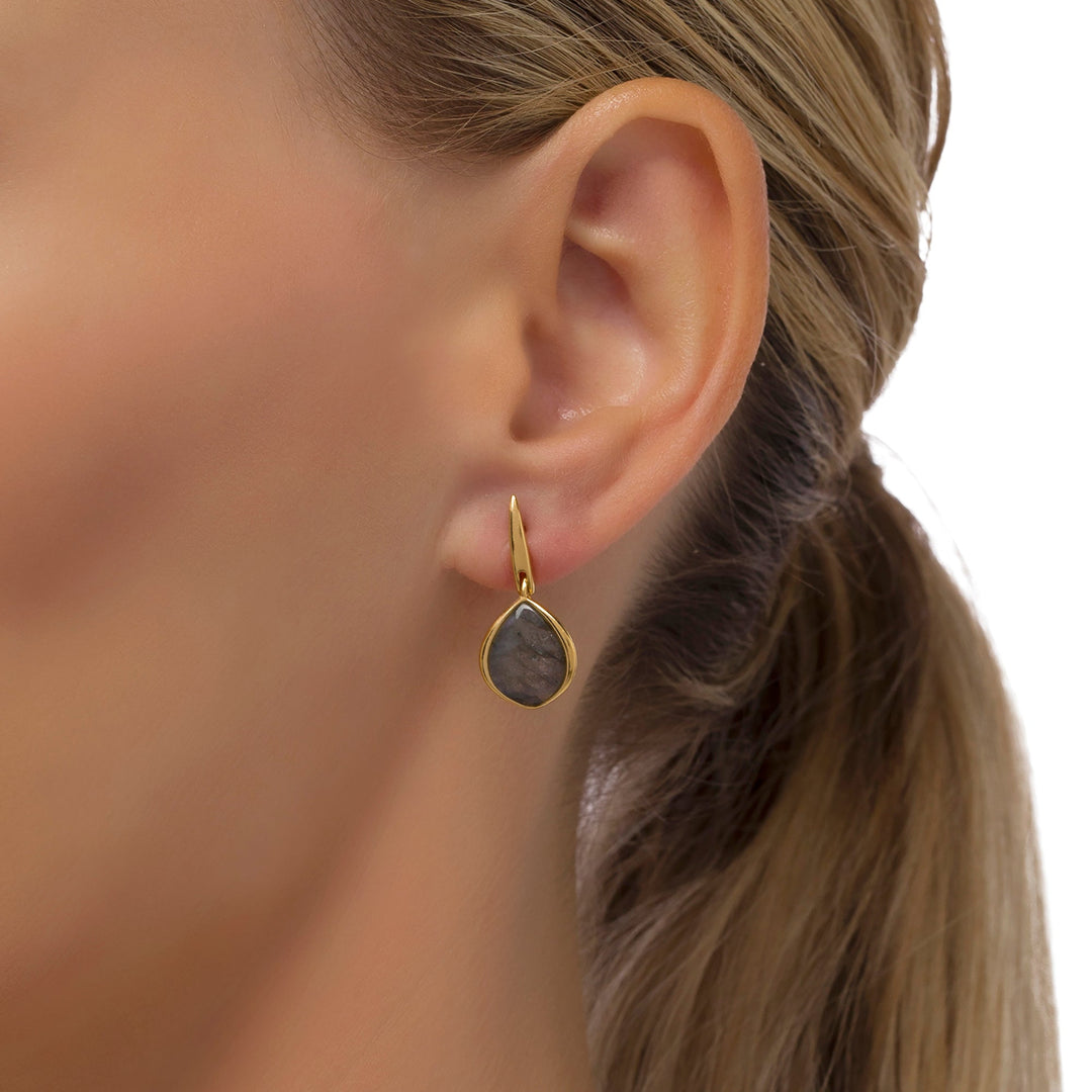 Falcon Eye Hazy Grey Earrings