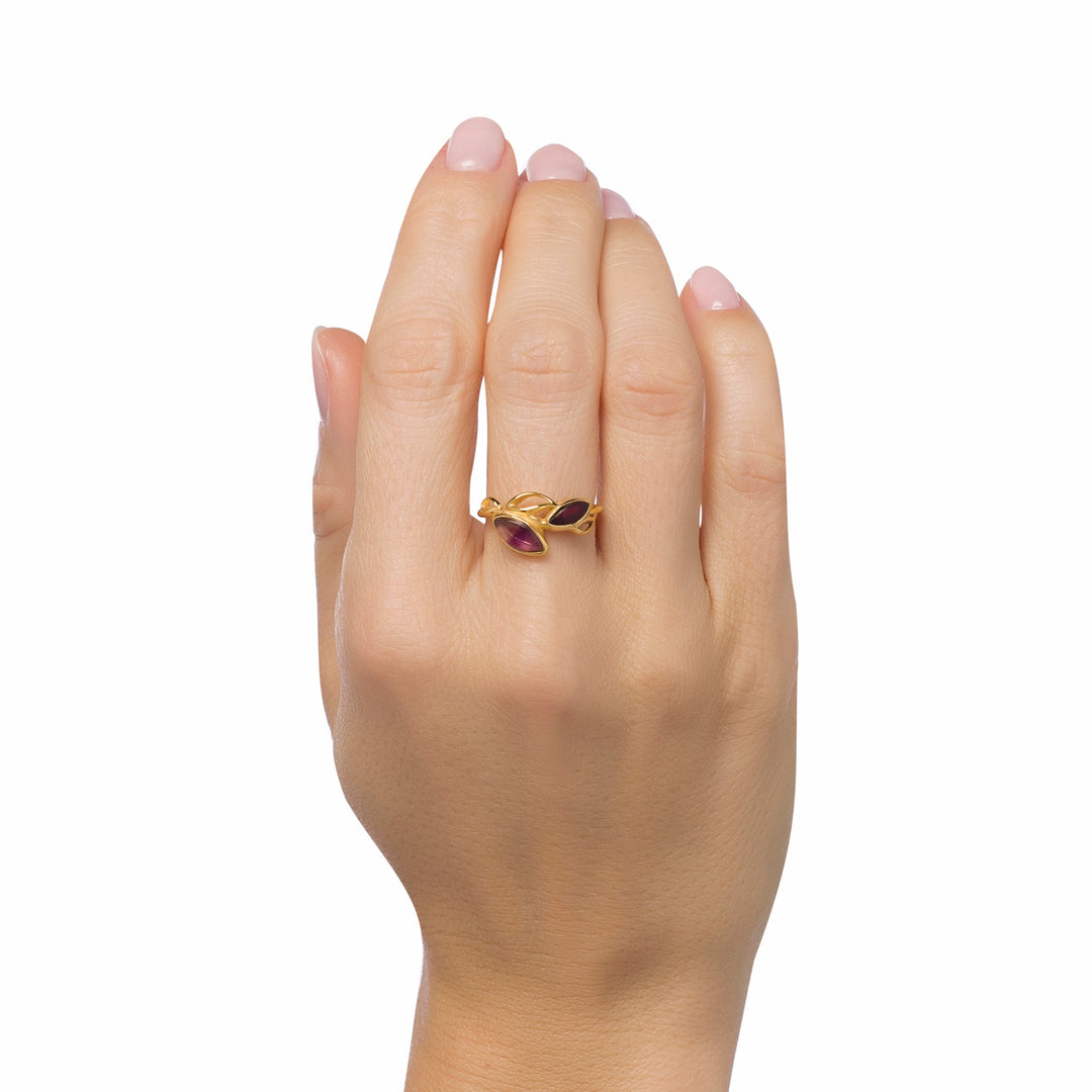 Leaf Circle Purple Ring