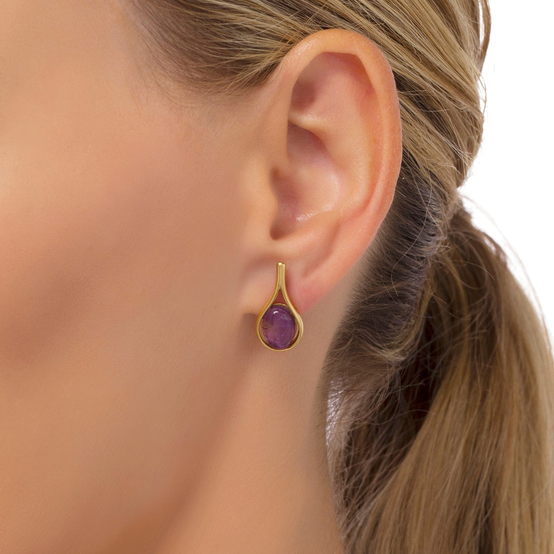 Morning Dew Pink & Purple Earrings