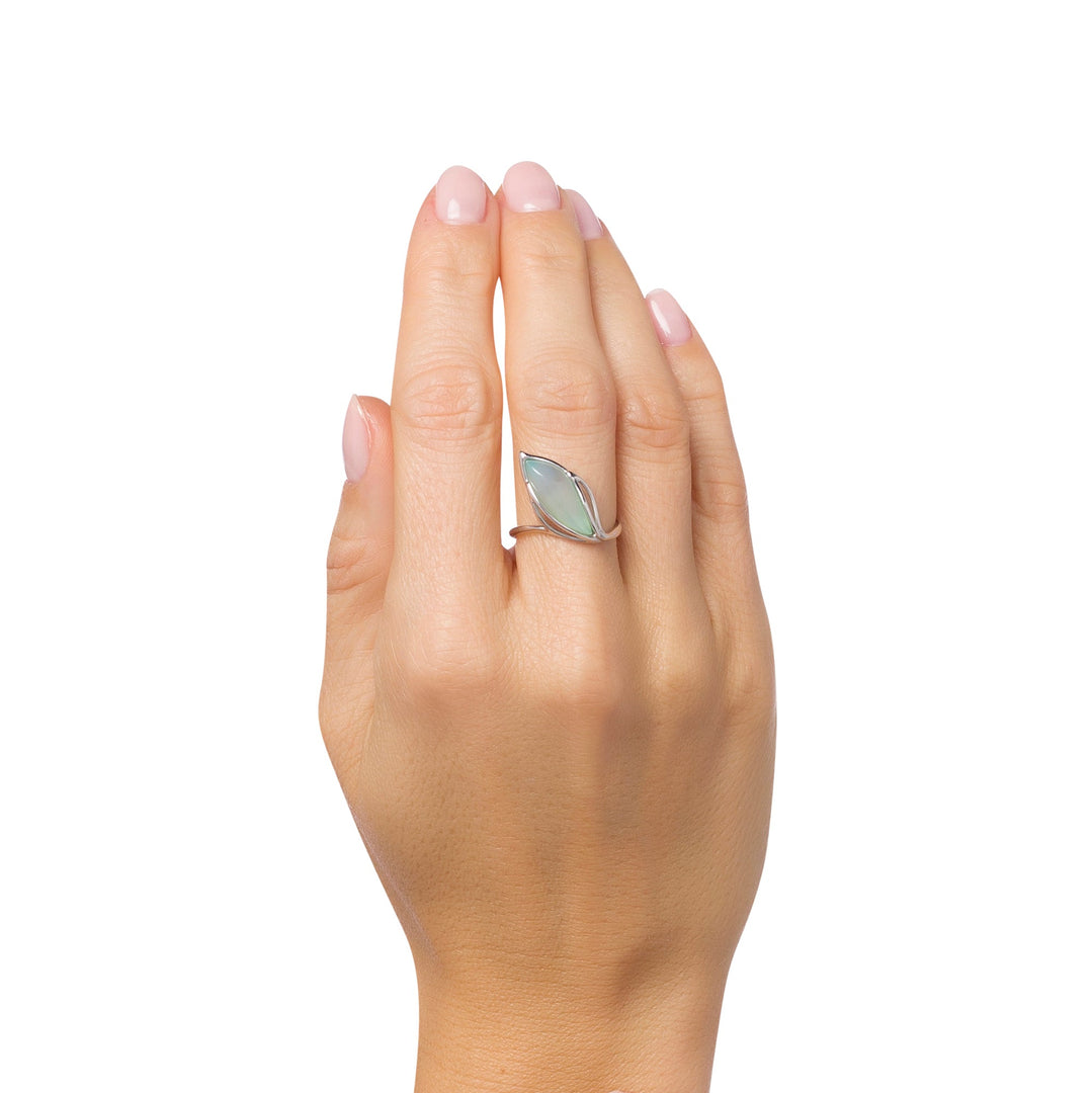 Silver Storm Aqua Ring