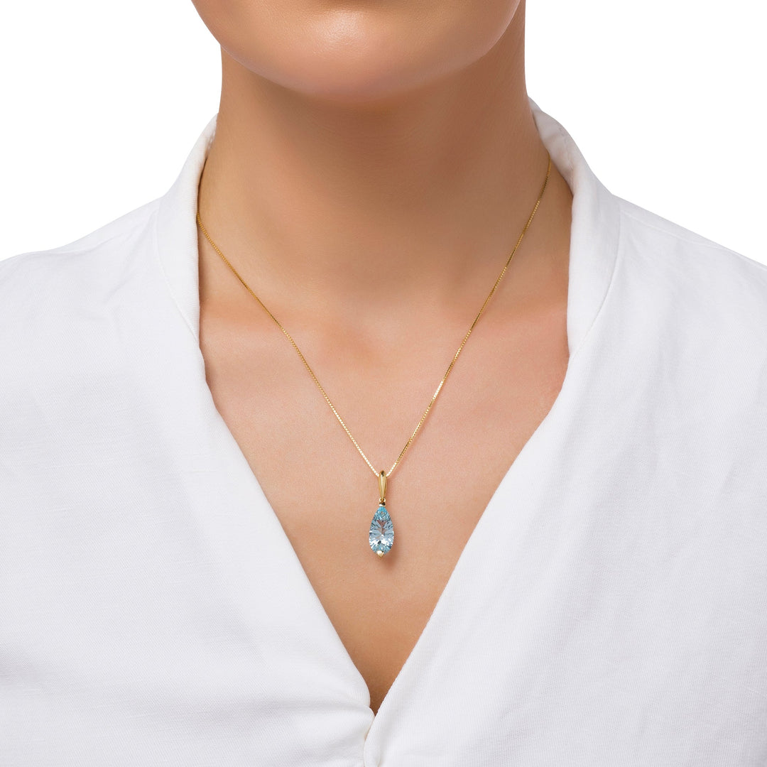 Glacier Drop Cut Blue Pendant