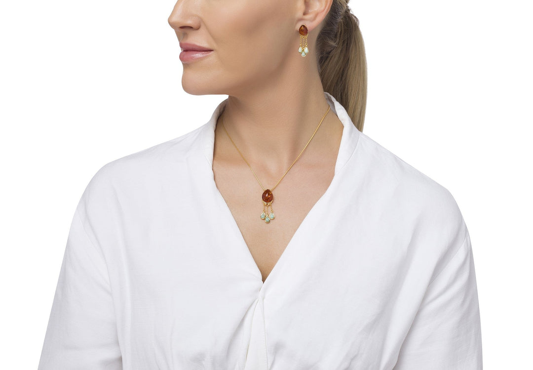 Volcano Amazonite Pendant
