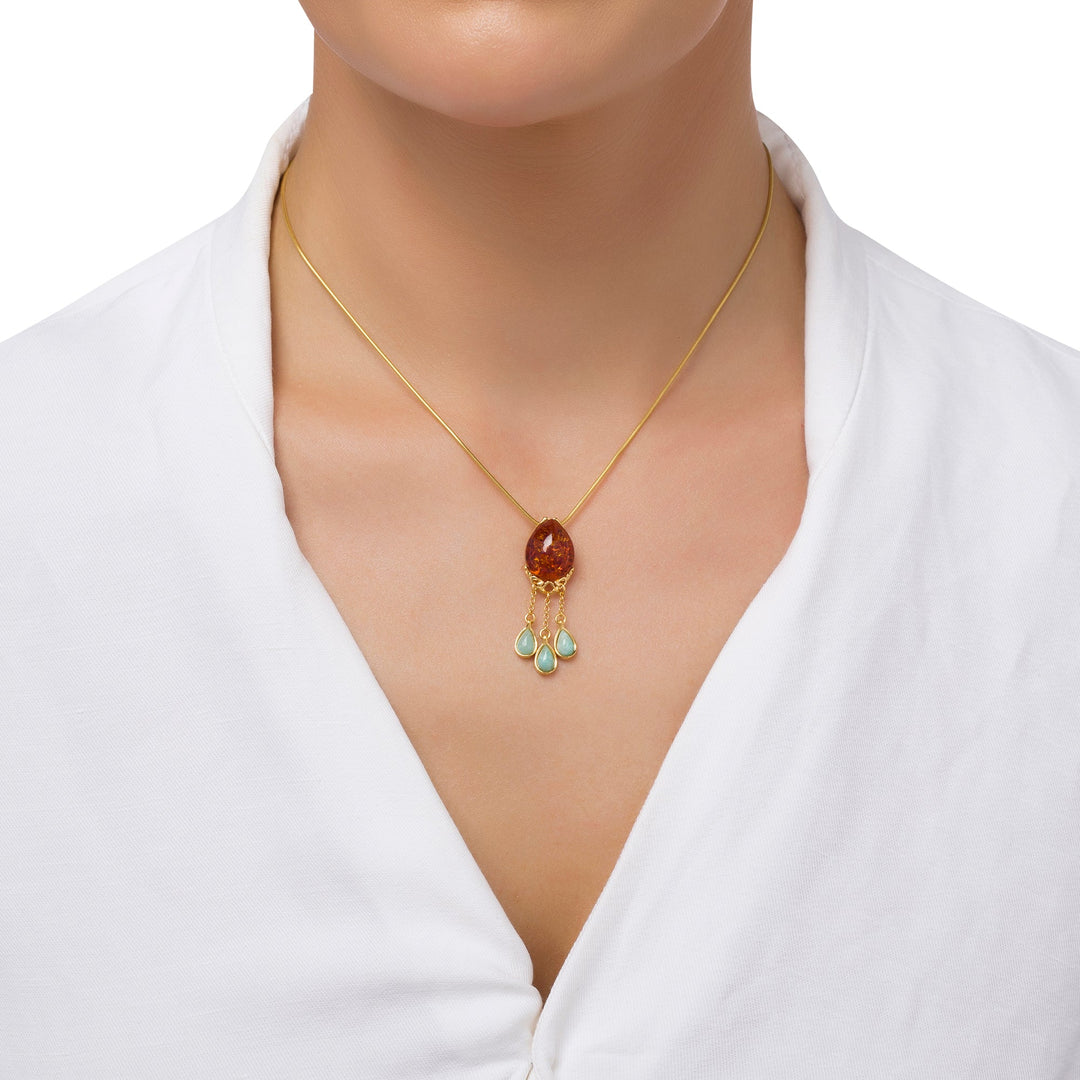 Volcano Amazonite Pendant