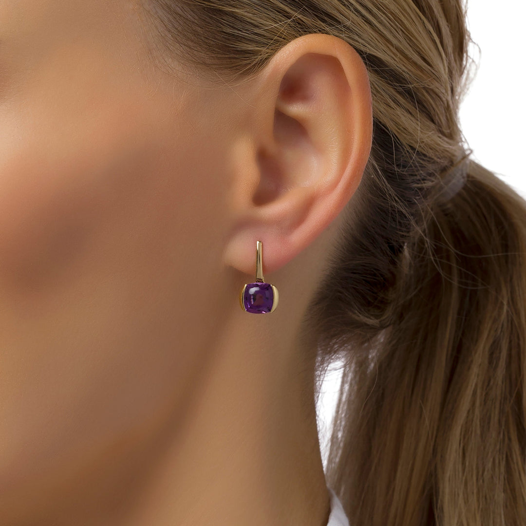Purple Ice Cushion Earrings