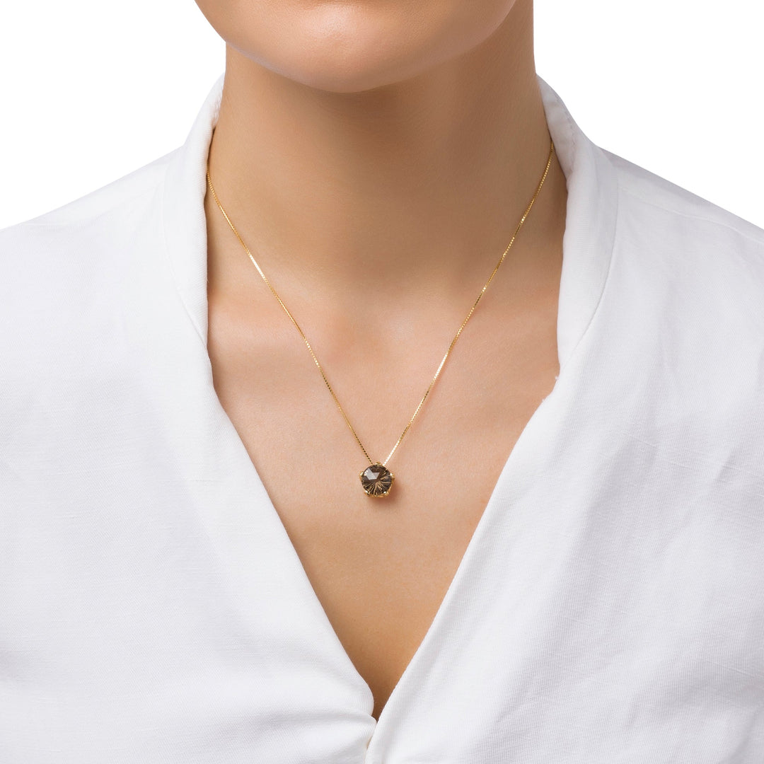 Hazy Ice Round Cut Pendant
